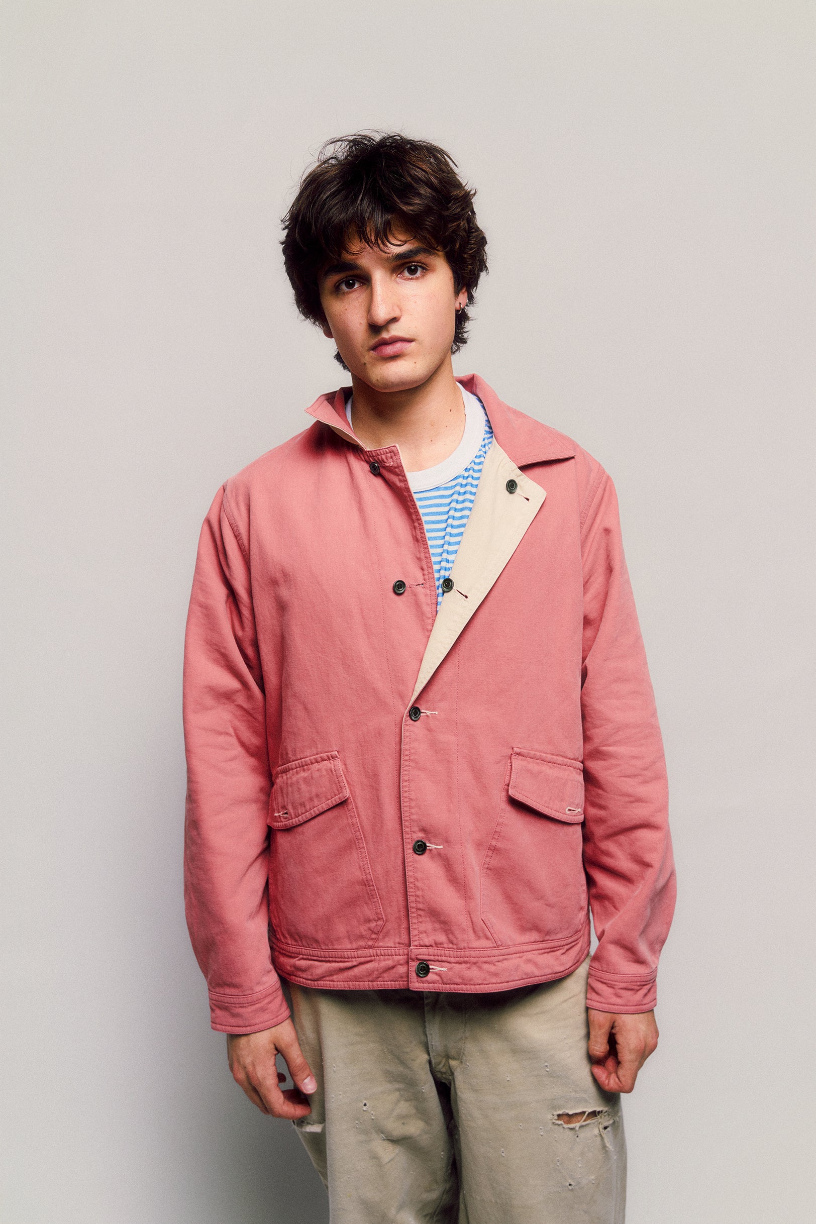 Fisherman's Jacket Salmon/Cream